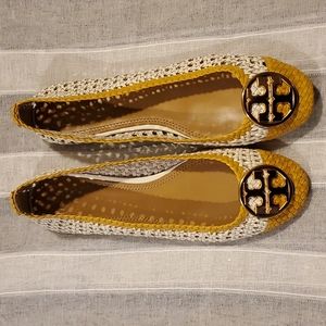 Tory Burch Mesh Flats with Gold hardware
